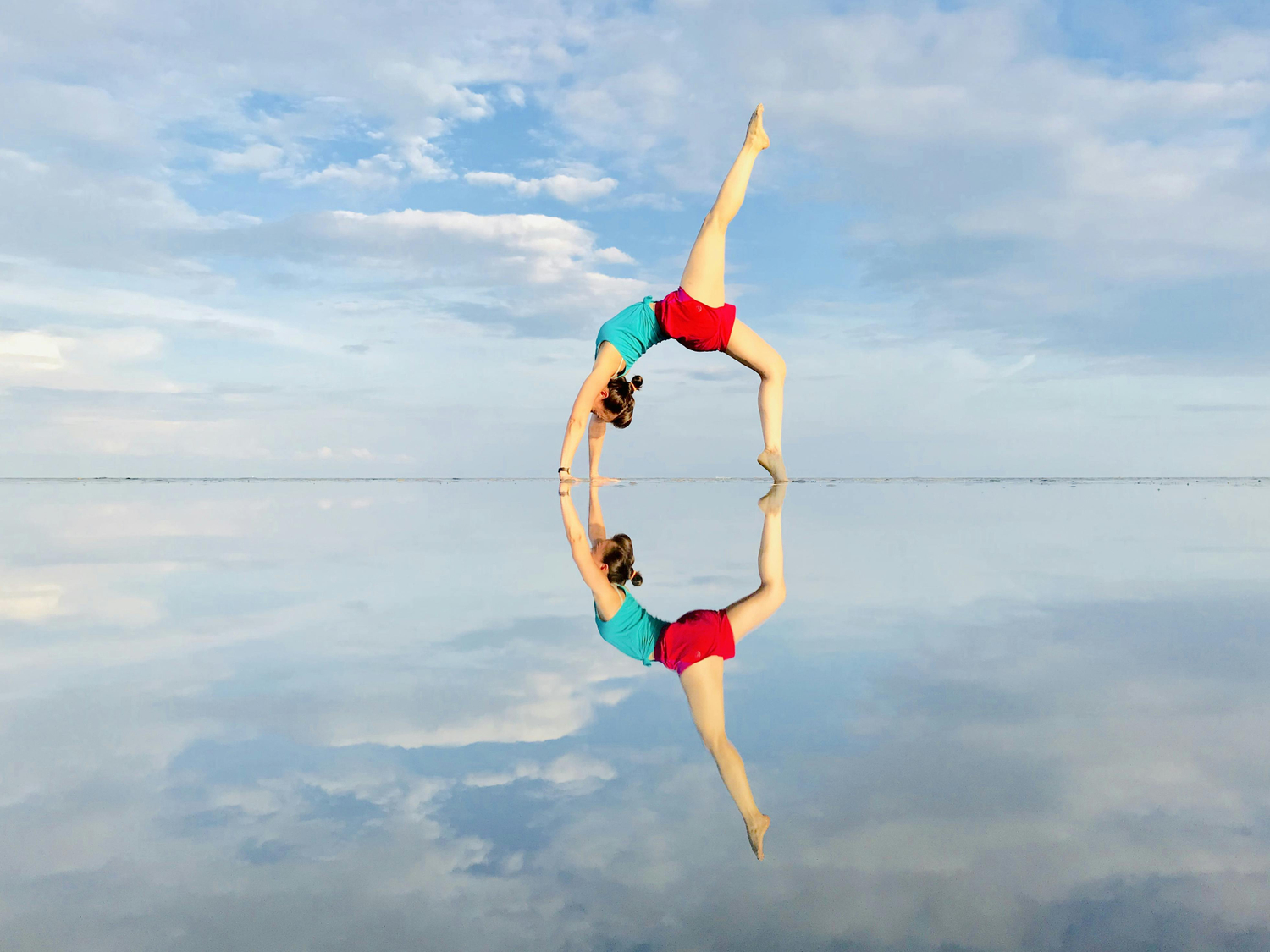 Sky mirror yoga